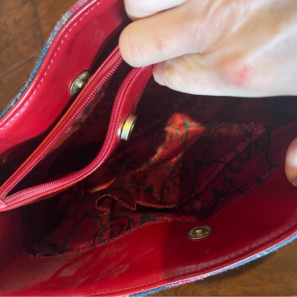 NESS Red Plaid Handbag Edinburgh - Picture 9 of 9